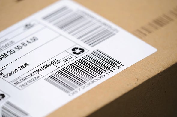 Étiquette de livraison des paquets